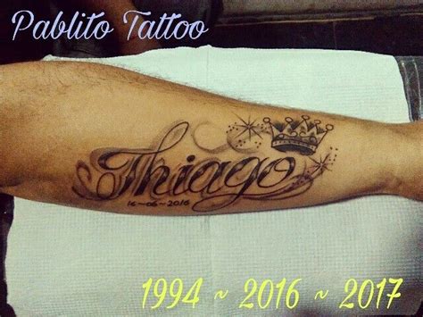 tatuajes nombre thiago|Tatuajes con el nombre thiago